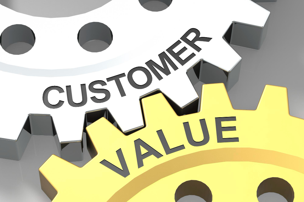 Customer Value on a chain cog wheel