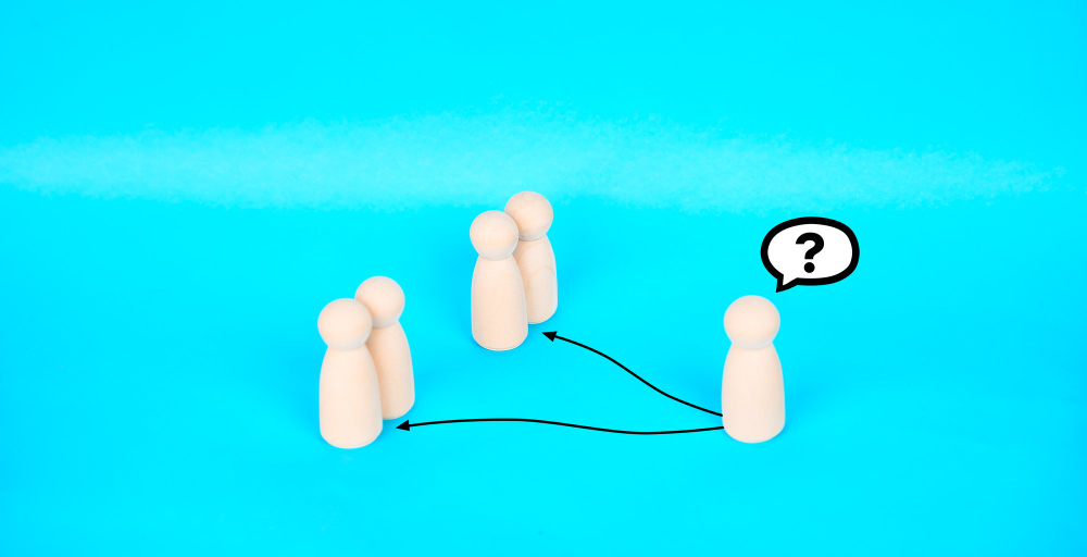 Wooden people split in groups questions
