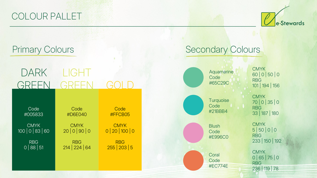 Brand Guide Colour Pallet